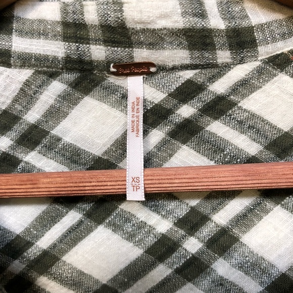 Free People Plaid Cotton Catch Up With Me Shirt - Picture 5 of 6